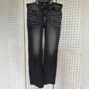 True Religion Men's Black Straight Jeans